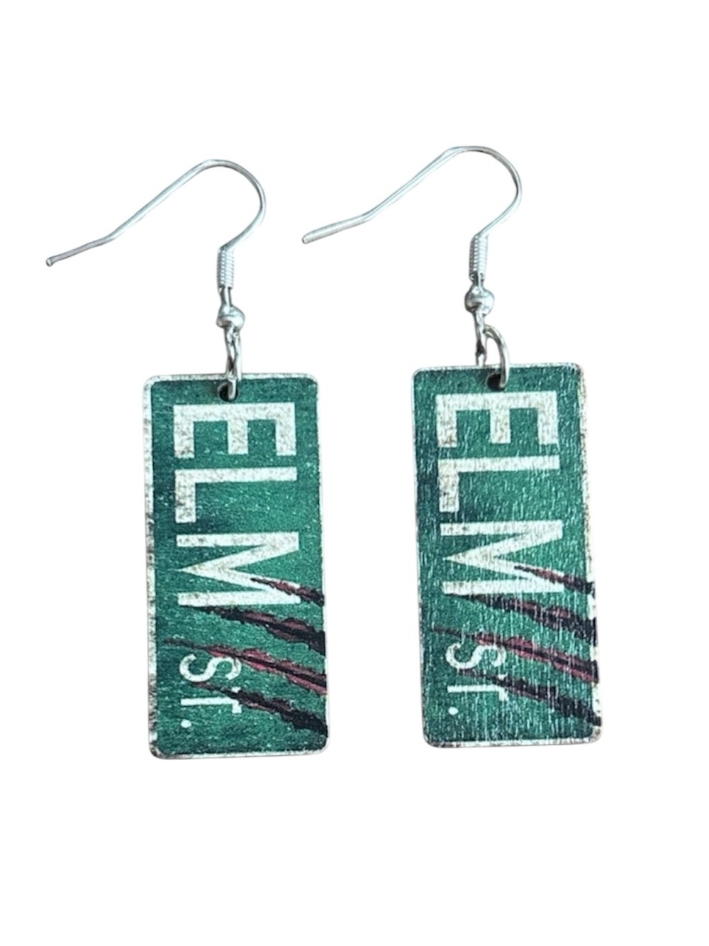 5/$10 Elm Street Horror Sign Dangle Earrings